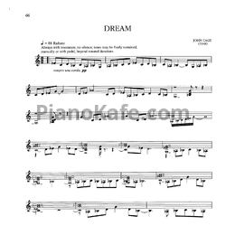 Ноты John Cage - Dream - предпросмотр