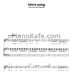 Ноты Ben Folds - Hiro's song - предпросмотр