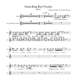 Ноты Queen - Great king rat - предпросмотр