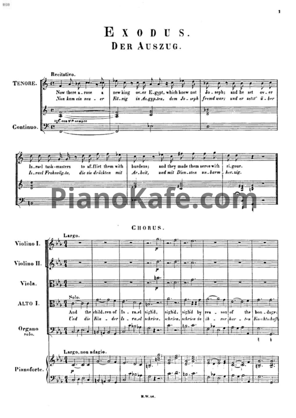 Ноты Георг Гендель - Оратория "Израиль в Египте" (HWV 54) - PianoKafe.com