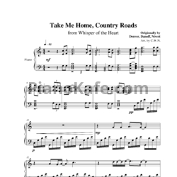 Ноты John Denver - Take me home, country roads - предпросмотр