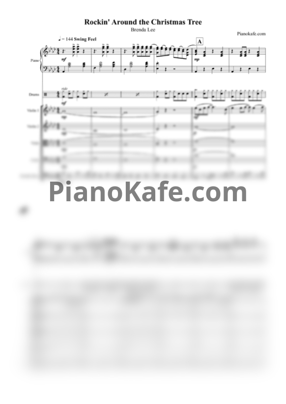 Ноты Brenda Lee - Rockin' around the Christmas tree (Партитура и партии) - PianoKafe.com