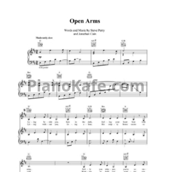 Ноты Journey - Open arms - предпросмотр