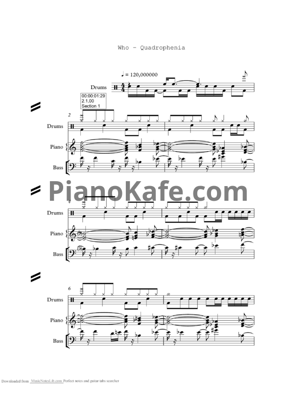 Ноты The Who - Quadrophenia - PianoKafe.com