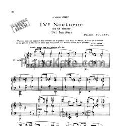 Ноты Франсис Пуленк - Ноктюрн - предпросмотр