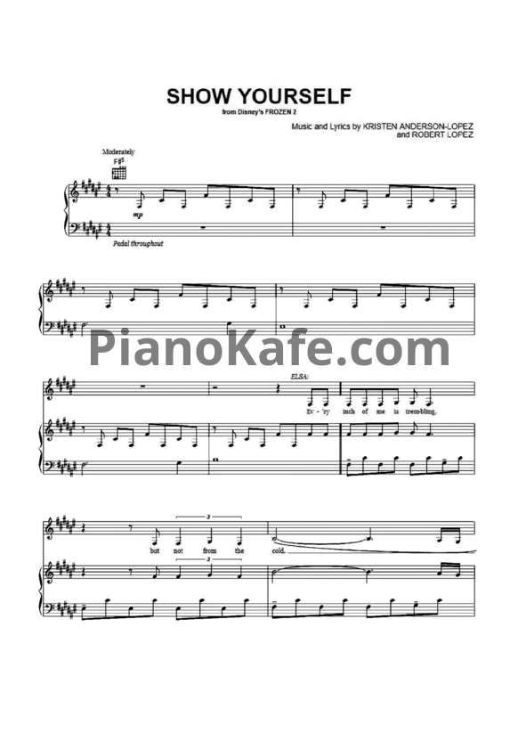 Ноты Idina Menzel & Evan Rachel Wood - Show yourself - PianoKafe.com