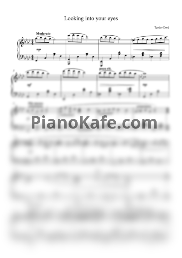 Ноты Teodor Doré - Looking into your eyes - PianoKafe.com