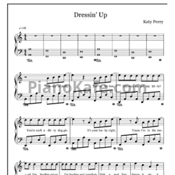 Ноты Katy Perry - Dressin' up - предпросмотр
