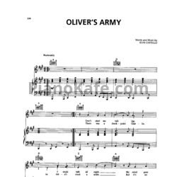 Ноты Elvis Costello and The Attractions - Oliver's army - предпросмотр