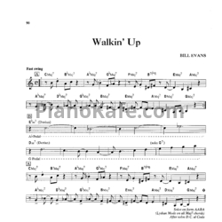 Ноты Bill Evans - Walkin' up - предпросмотр
