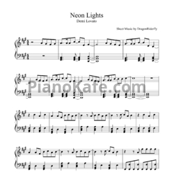 Ноты Demi Lovato - Neon lights - предпросмотр