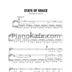 Ноты Taylor Swift - State of grace - предпросмотр