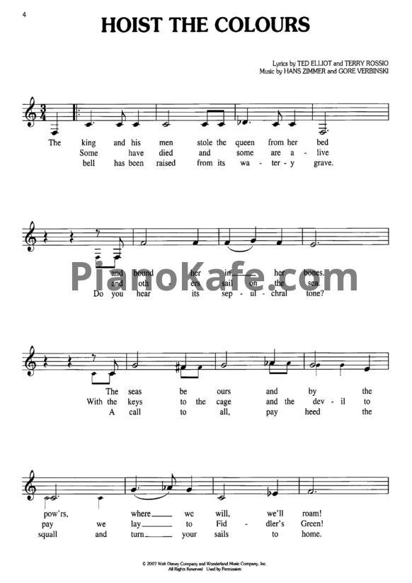 Ноты Hans Zimmer - Пираты карибского моря: на краю света (Книга нот) - PianoKafe.com