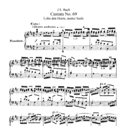 Ноты И. Бах - Кантата №69 "Lobe den herrn, meine seele" (BWV 69) - предпросмотр