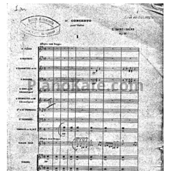Ноты Камиль Сен-Санс - Концерт №3 си минор (Op. 61, партитура) - предпросмотр
