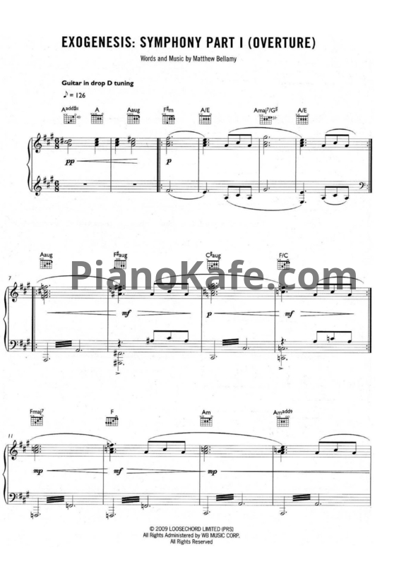 Ноты Muse - Exogenesis symphony part 1 - PianoKafe.com
