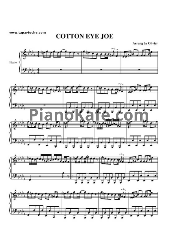 Ноты Rednex - Cotton eye Joe - PianoKafe.com