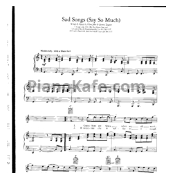 Ноты Elton John - Sad songs (Say so much) - предпросмотр