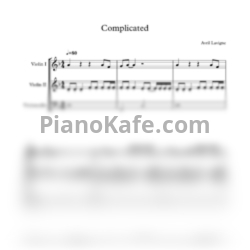 Ноты Avril Lavigne - Complicated (String trio) - предпросмотр