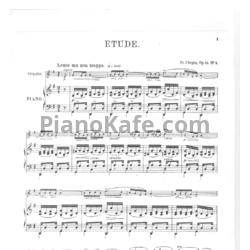 Ноты Фредерик Шопен - Этюд (Op. 10 №3), флейта, клавир - предпросмотр