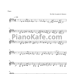 Ноты Paramore - The only exception - предпросмотр