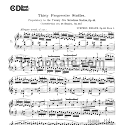 Ноты С. Геллер - 30 этюдов (Op. 46) - предпросмотр