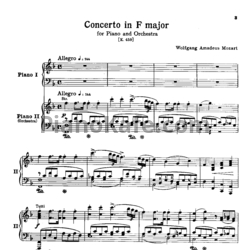 Ноты В. Моцарт - Концерт №19 фа мажор (К. 459) - предпросмотр