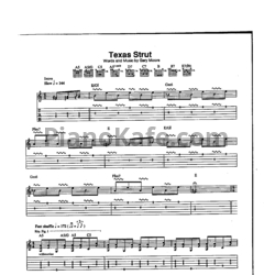 Ноты Gary Moore - Texas strut (Guitar tabs) - предпросмотр