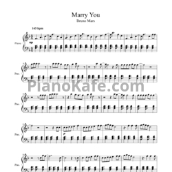 Ноты Bruno Mars - Marry you (Версия 2) - предпросмотр