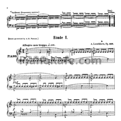 Ноты Альберт Лешгорн - Этюд (Соч. 169, №1) - предпросмотр