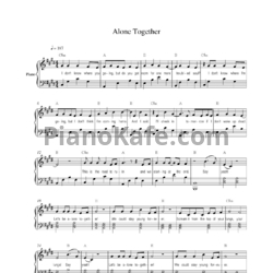 Ноты Fall Out Boy - Alone together - предпросмотр