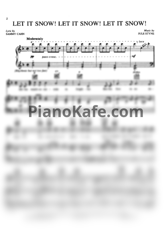 Ноты Dean Martin - Let it snow! - PianoKafe.com