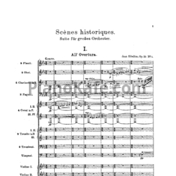 Ноты Ян Сибелиус - Сюита для оркестра "Исторические сцены I" (Op. 25, партитура) - предпросмотр