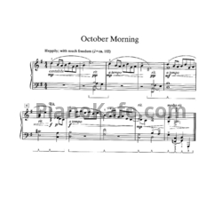 Ноты William Gillock - October morning - предпросмотр