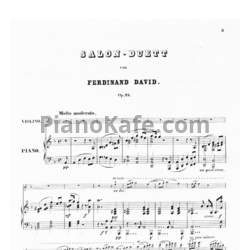 Ноты Ф. Давид - Salon-Duett über ein Lied von Ed. Haase (Op. 25) - предпросмотр