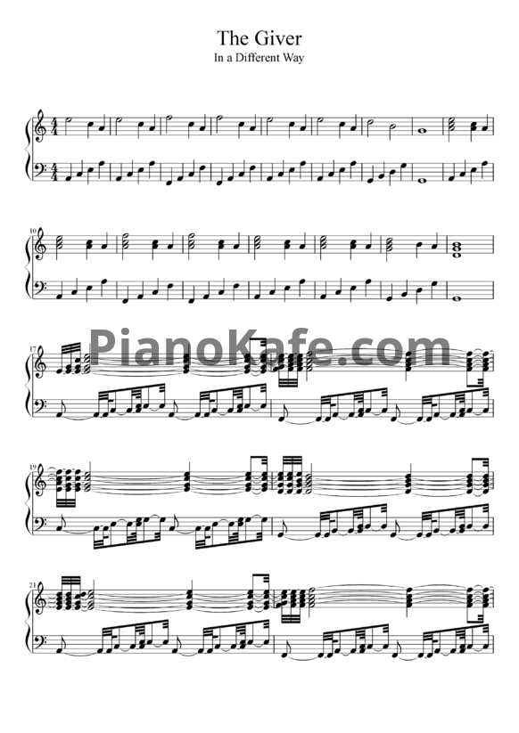 Ноты Taylor Swift - Rosemary's piano theme (Версия 2) - PianoKafe.com