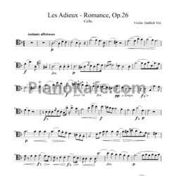 Ноты Вацлав Фейт - Прощание, Op. 26 - предпросмотр