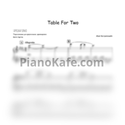 Ноты Abel Korzeniowski - Table for two (SaprinaPaino cover) - предпросмотр