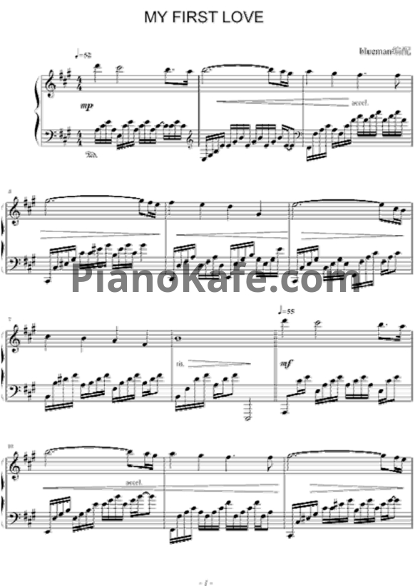 Ноты Ernesto Cortazar - My first love - PianoKafe.com