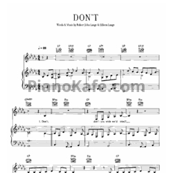 Ноты Shania Twain - Don't - предпросмотр