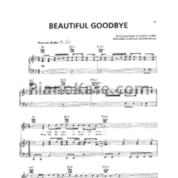 Ноты Maroon 5 - Beautiful goodbye - предпросмотр