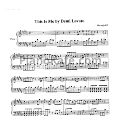 Ноты Demi Lovato - This is me (Версия 2) - предпросмотр
