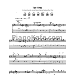 Ноты Gary Moore - Too tired (Guitar tabs)
