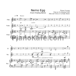 Ноты Thomas Newman - Nemo egg - предпросмотр