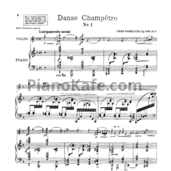 Ноты Ян Сибелиус - 5 деревенских танцев для скрипки и фортепиано (Op. 106) - предпросмотр