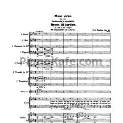 Ноты Ян Сибелиус - Кантата "Maan virsi" для хора и оркестра (Op. 95, партитура) - предпросмотр