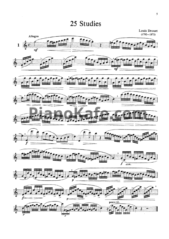 Ноты Louis Drouet - 25 studies - PianoKafe.com