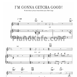 Ноты Shania Twain - I'm gonna getcha good! - предпросмотр