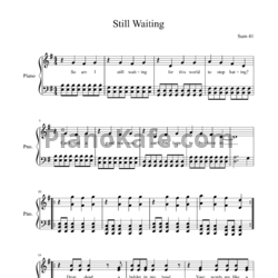 Ноты Sum 41 - Still waiting - предпросмотр