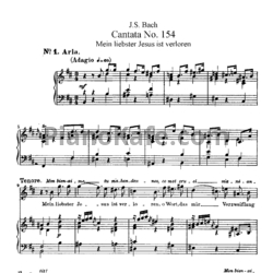 Ноты И. Бах - Кантата №154 "Mein liebster Jesus ist verloren" (BWV 154) - предпросмотр